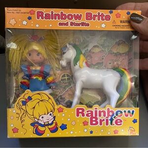 Rainbow Brite Doll with Blue Outfit and White Horse